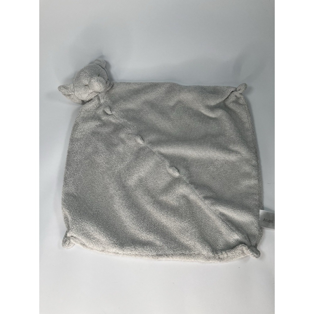 Angel Dear Gray Elephant Lovey Baby Security Blanket Plush Knotted Used